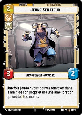 Jeune Sénateur - carte Star Wars Unlimited