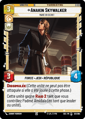 Anakin Skywalker - carte Star Wars Unlimited
