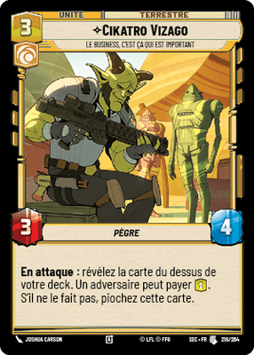 Cikatro Vizago - carte Star Wars Unlimited