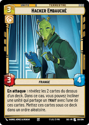 Hacker Embauché - carte Star Wars Unlimited