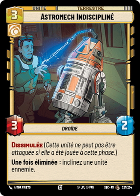 Astromech Indiscipliné - carte Star Wars Unlimited