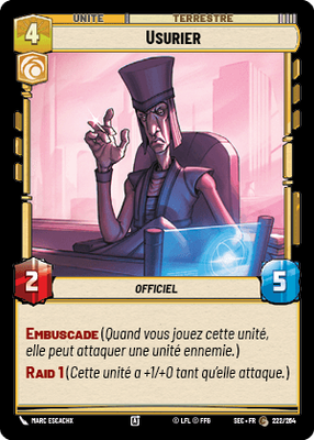 Usurier - carte Star Wars Unlimited