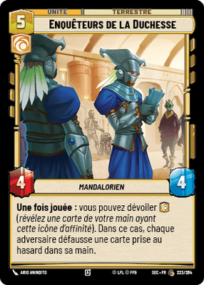 Enquêteurs de la Duchesse - carte Star Wars Unlimited