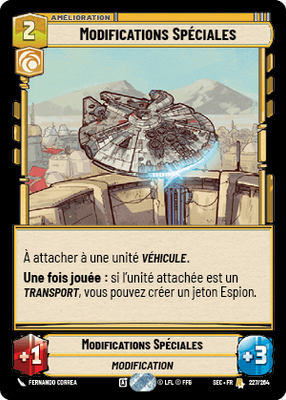 Modifications Spéciales - carte Star Wars Unlimited