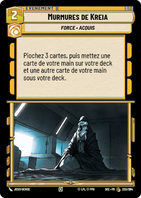 Murmures de Kreia - carte Star Wars Unlimited