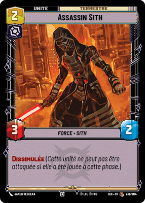 Assassin Sith - carte Star Wars Unlimited
