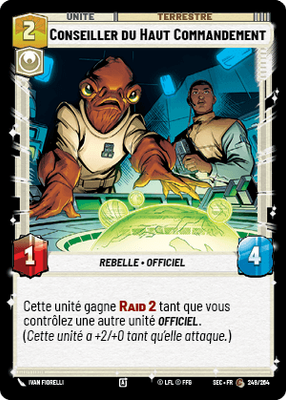 Conseiller du Haut Commandement - carte Star Wars Unlimited