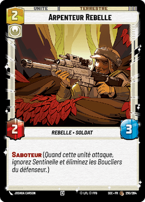 Arpenteur Rebelle - carte Star Wars Unlimited