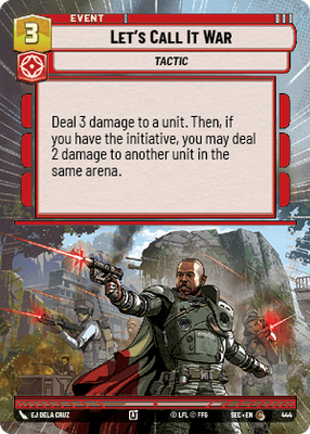 Let's Call It War SEC 444