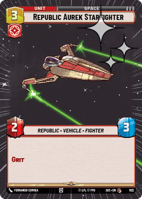 Republic Aurek Starfighter SEC 922