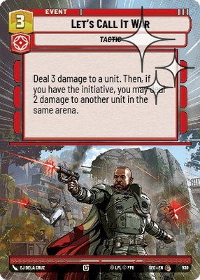 Let's Call It War SEC 936