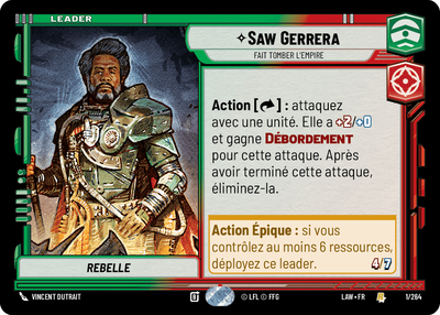 Saw Gerrera - carte Star Wars Unlimited
