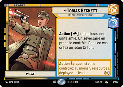 Tobias Beckett - carte Star Wars Unlimited