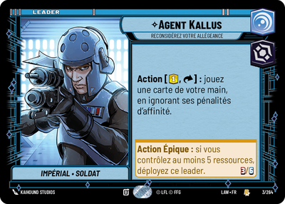Agent Kallus - carte Star Wars Unlimited