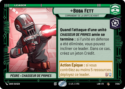 Boba Fett - carte Star Wars Unlimited