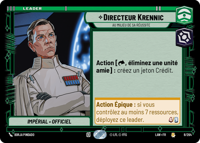 Directeur Krennic - carte Star Wars Unlimited