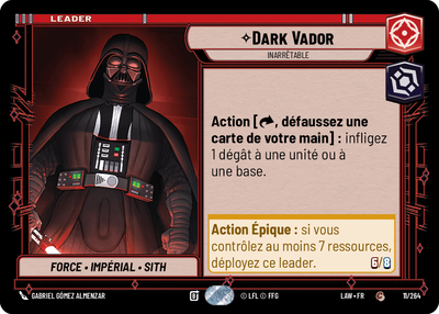 Dark Vador - carte Star Wars Unlimited