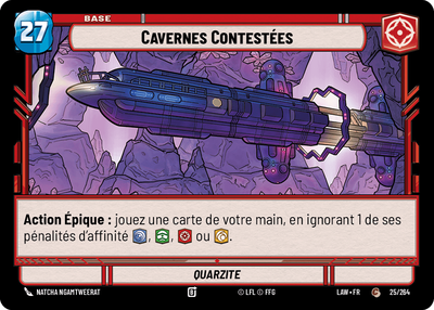 Cavernes Contestées - carte Star Wars Unlimited