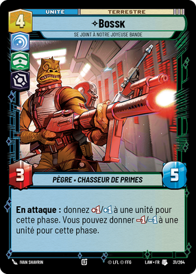 Bossk - carte Star Wars Unlimited
