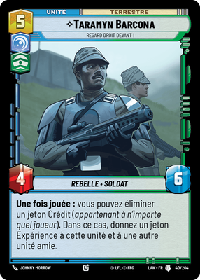 Taramyn Barcona - carte Star Wars Unlimited
