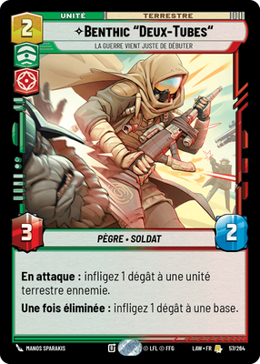 Benthic “Deux-Tubes“ - carte Star Wars Unlimited