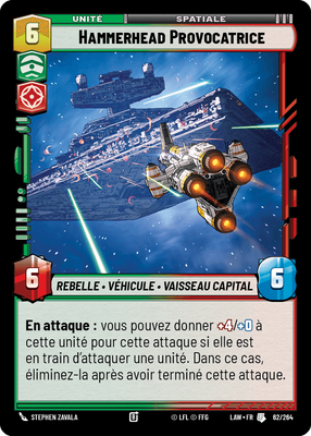 Hammerhead Provocatrice - carte Star Wars Unlimited