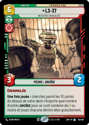 L3-37 - carte Star Wars Unlimited