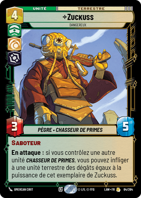 Zuckuss - carte Star Wars Unlimited