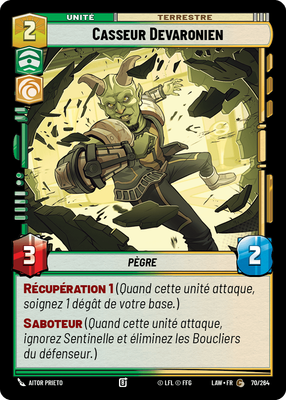Casseur Devaronien - carte Star Wars Unlimited
