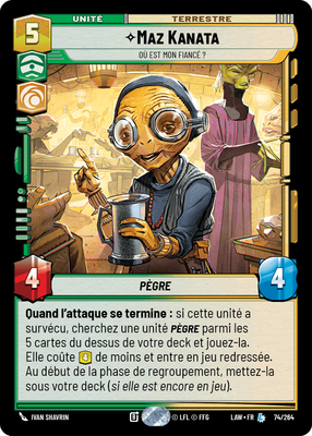 Maz Kanata - carte Star Wars Unlimited