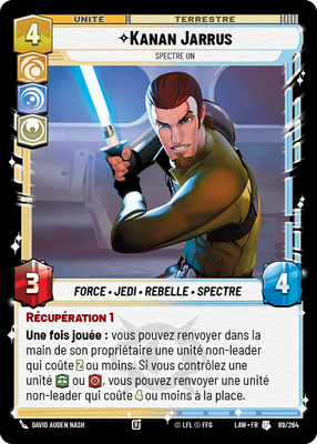 Kanan Jarrus - carte Star Wars Unlimited