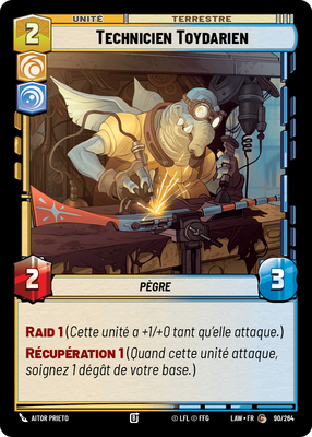 Technicien Toydarien - carte Star Wars Unlimited