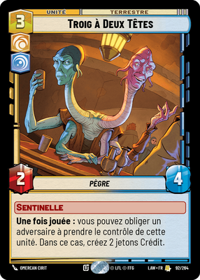 Troig à Deux Têtes - carte Star Wars Unlimited