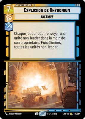 Explosion de Rhydonium - carte Star Wars Unlimited