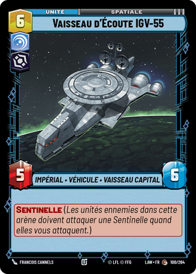 Vaisseau d'Écoute IGV-55 - carte Star Wars Unlimited