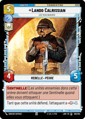 Lando Calrissian - carte Star Wars Unlimited