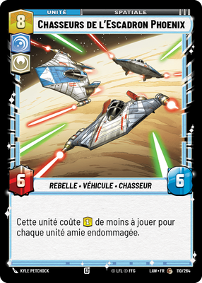 Chasseurs de l'Escadron Phoenix - carte Star Wars Unlimited