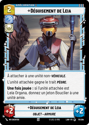 Déguisement de Leia - carte Star Wars Unlimited