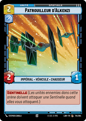 Patrouilleur d'Alkenzi - carte Star Wars Unlimited