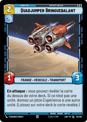 Quadjumper Bringuebalant - carte Star Wars Unlimited