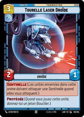 Tourelle Laser Droïde - carte Star Wars Unlimited