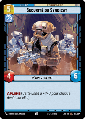 Sécurité du Syndicat - carte Star Wars Unlimited