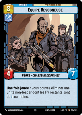 Équipe Besogneuse - carte Star Wars Unlimited
