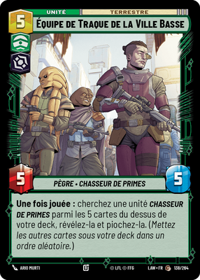 Équipe de Traque de la Ville Basse - carte Star Wars Unlimited