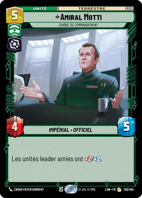 Amiral Motti - carte Star Wars Unlimited