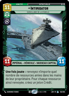 Intimidator - carte Star Wars Unlimited