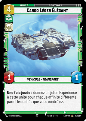 Cargo Léger Élégant - carte Star Wars Unlimited