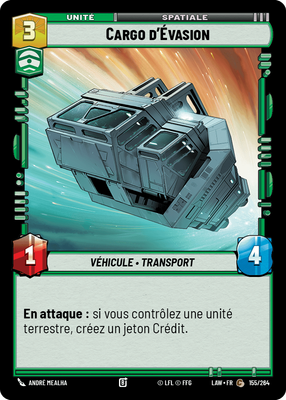 Cargo d'Évasion - carte Star Wars Unlimited