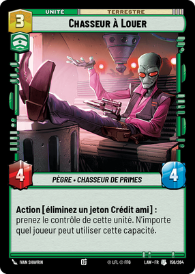 Chasseur à Louer - carte Star Wars Unlimited