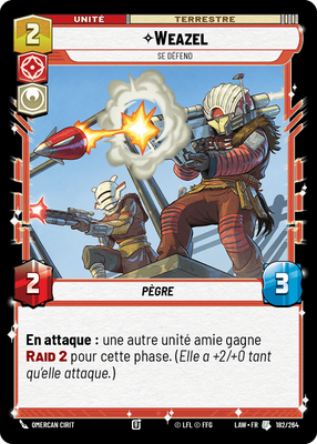 Weazel - carte Star Wars Unlimited